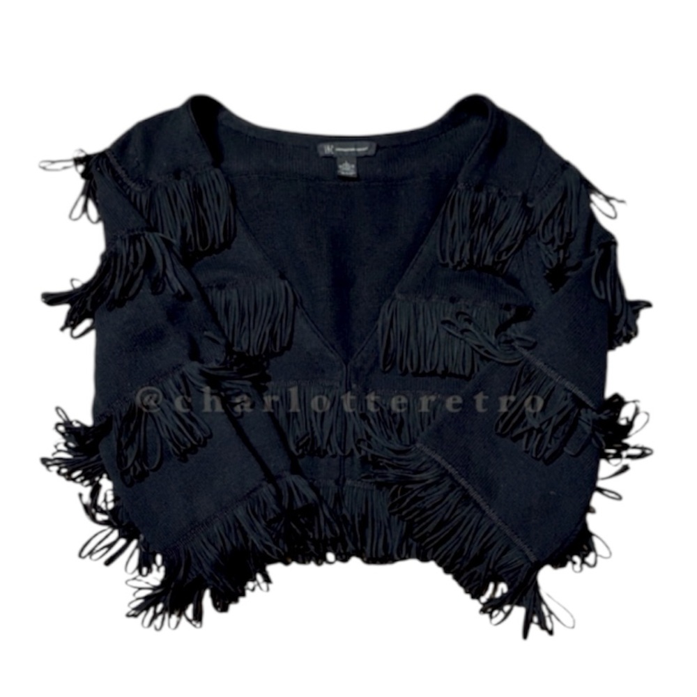 I.N.C. Open-Front Fringe Bolero Sweater